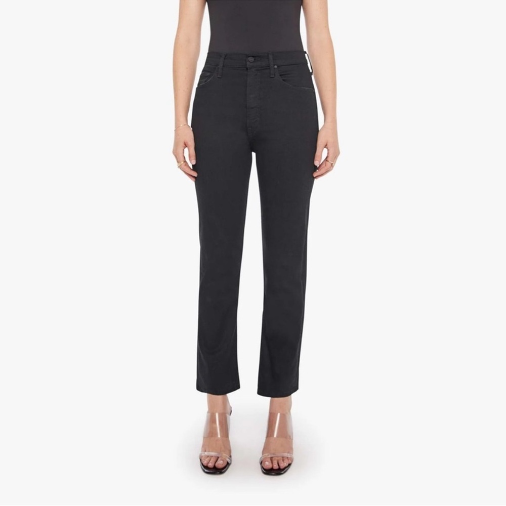 Mother High Waisted Rider Ankle Not Guilty Black Jeans Size 27